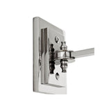 Lexington Dual Sconce with Nickel Finish and Pleated Black Shades