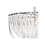 Murano Crystal Drop Chandelier 50 cm - Clear Acrylic & Nickel Finish