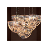 Murano Crystal Drop Chandelier 50 cm - Clear Acrylic & Nickel Finish