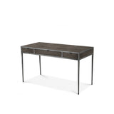 Scavullo Industrial Desk in Charcoal Oak and Bronze Finish