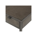 Scavullo Industrial Desk in Charcoal Oak and Bronze Finish