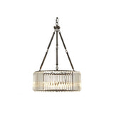 Dazzling Infinity Chandelier with Crystal Elegance and Gunmetal Finish