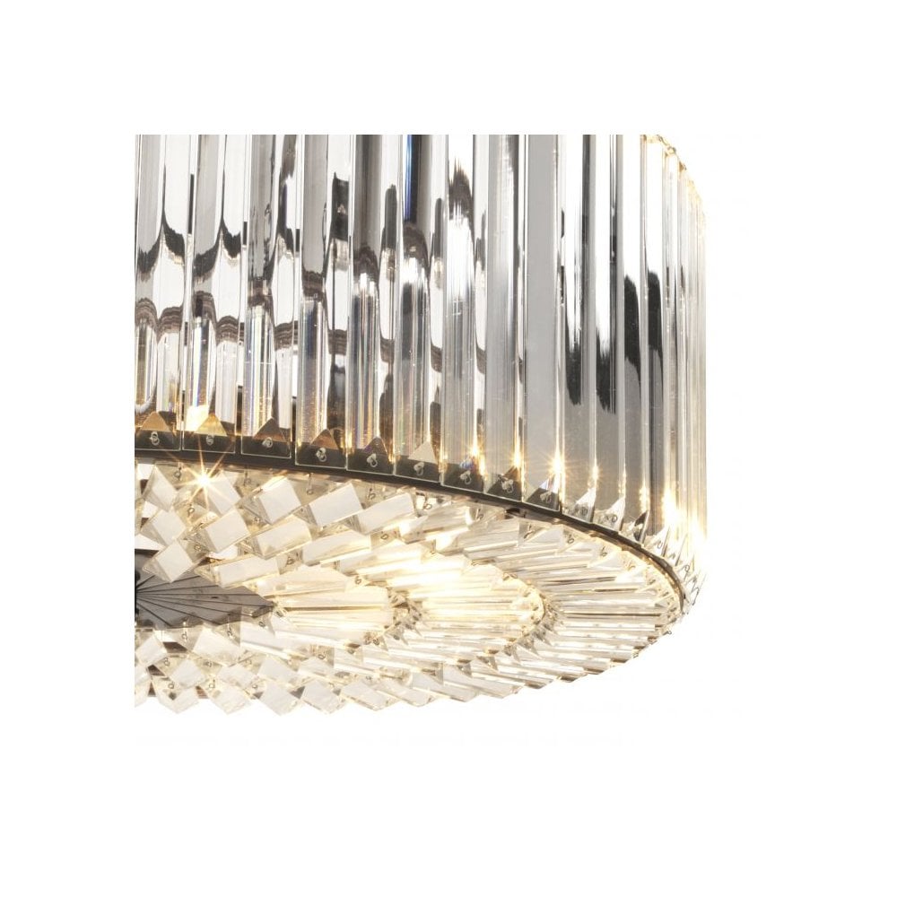 Dazzling Infinity Chandelier with Crystal Elegance and Gunmetal Finish