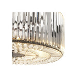 Dazzling Infinity Chandelier with Crystal Elegance and Gunmetal Finish