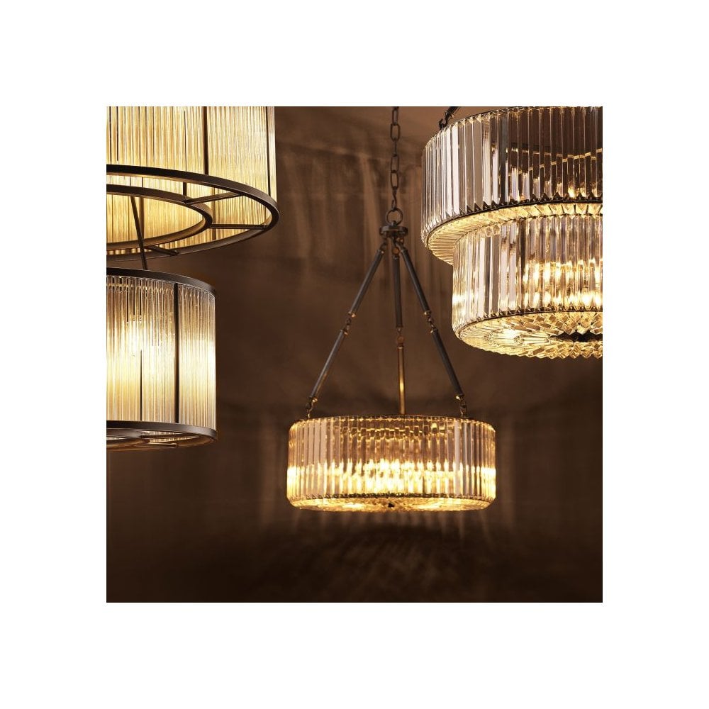 Dazzling Infinity Chandelier with Crystal Elegance and Gunmetal Finish