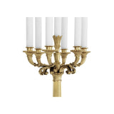 Jefferson Candle Holder: Elegant Polished Brass on Granite Base
