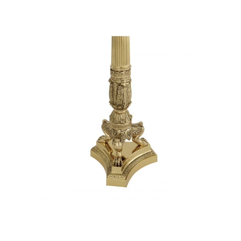 Jefferson Candle Holder: Elegant Polished Brass on Granite Base