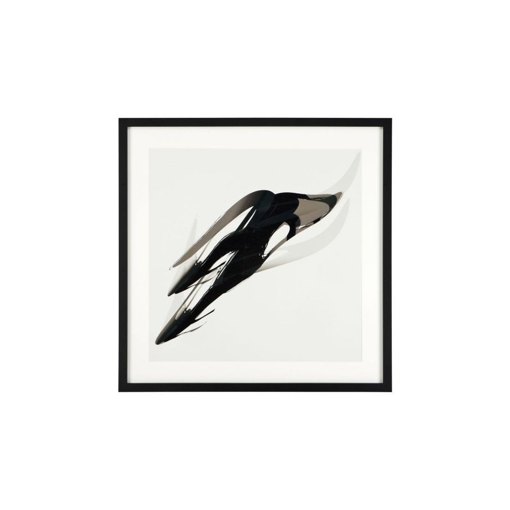 Abstract Elegance: Ivan Melotti Prints in Black Wood Frames with Clear Glass, Set of 2