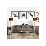 Abstract Elegance: Ivan Melotti Prints in Black Wood Frames with Clear Glass, Set of 2