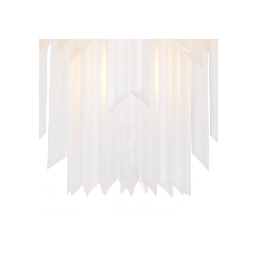 Luminous Constellation Chandelier, Nickel Finish, Frosted Glass