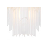 Luminous Constellation Chandelier, Nickel Finish, Frosted Glass