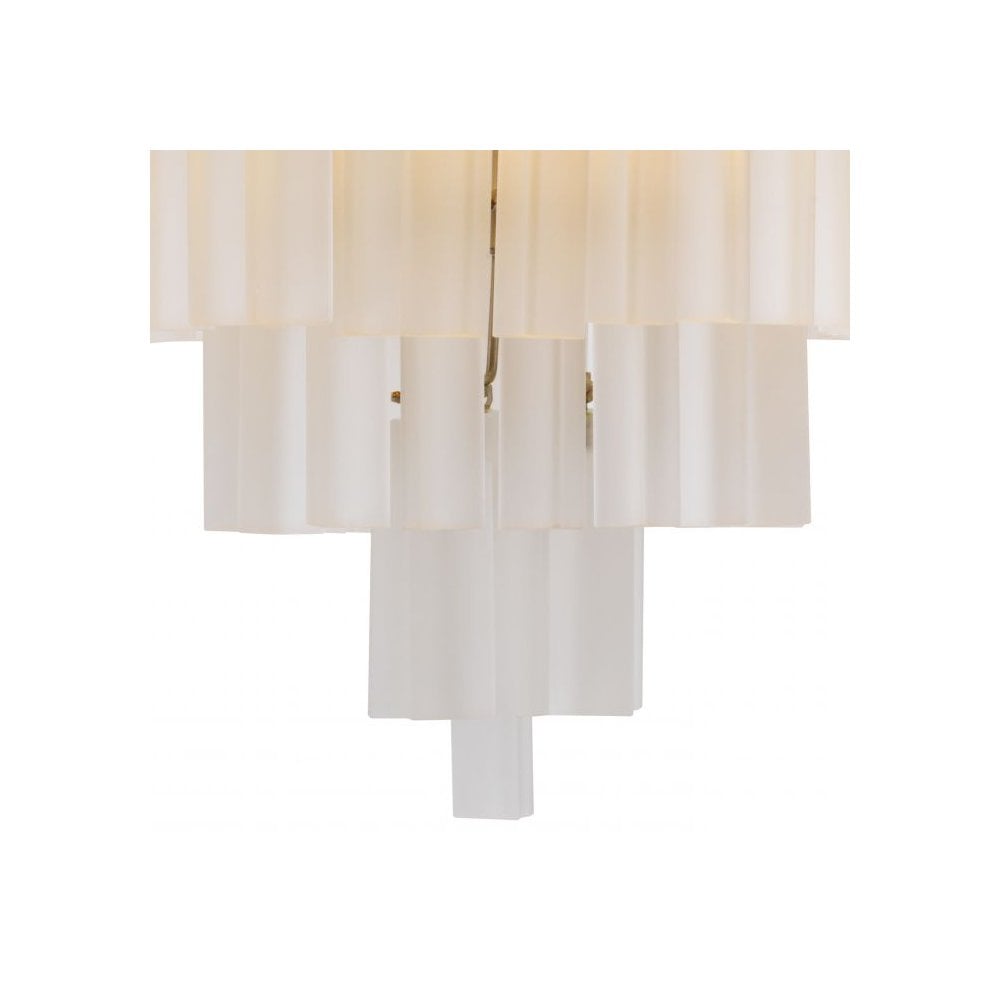 Nova Elegance Chandelier, Nickel, Frosted Glass Droplets