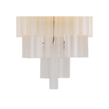 Nova Elegance Chandelier, Nickel, Frosted Glass Droplets