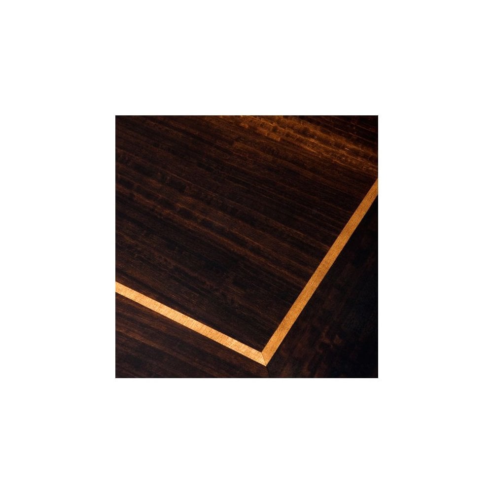 Umberto Art Deco Console Table in High Gloss Smoked Eucalyptus Veneer