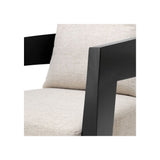 Rubautelli Retro Lounge Chair - Black Frame, Loki Natural Upholstery
