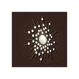 Sunburst Antique Brass Mirror with Radiant Round Reflections