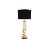 Elegant Lorenzo Table Lamp with Gold Finish and Clear Crystal Accents