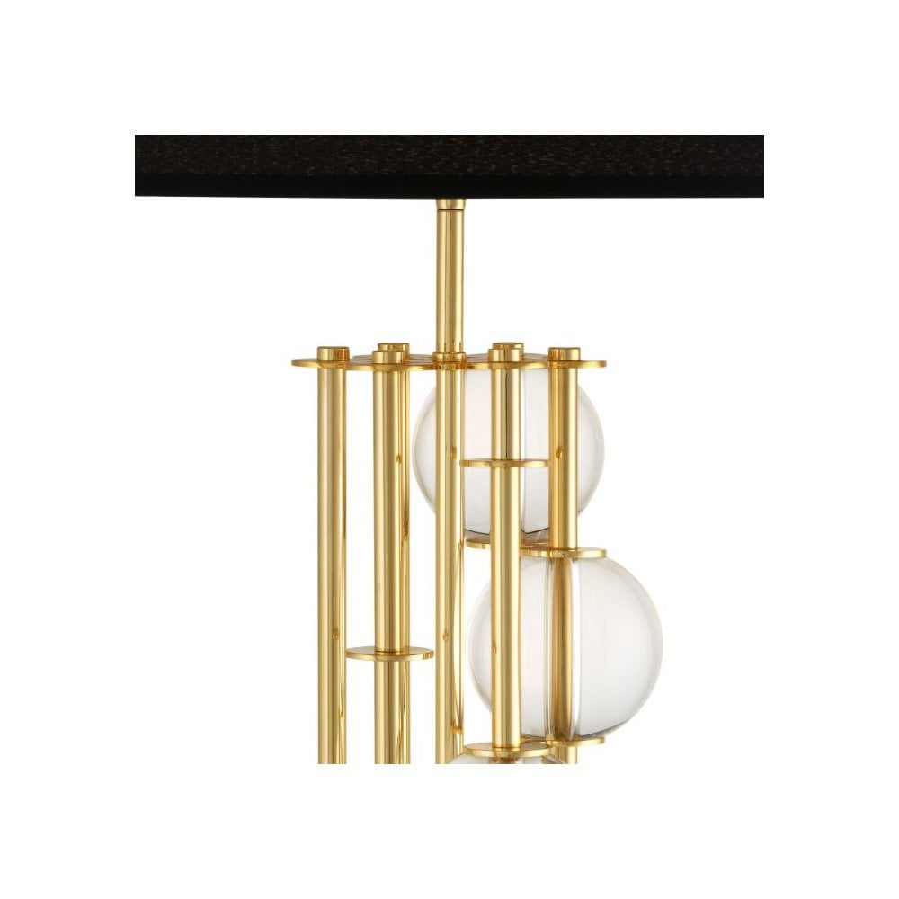 Elegant Lorenzo Table Lamp with Gold Finish and Clear Crystal Accents