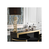 Elegant Lorenzo Table Lamp with Gold Finish and Clear Crystal Accents