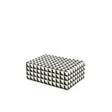 Monochrome Geometric Resin Inlay Box Cabas S