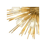 Radiant Sunburst Chandelier in Matte Brass Finish