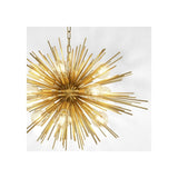 Radiant Sunburst Chandelier in Matte Brass Finish