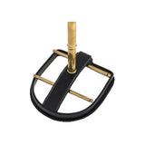 Vintage Brass and Black Leather Dress Valet Stand