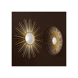 Helios Sunburst Convex Mirror in Antique Gold, 96 cm