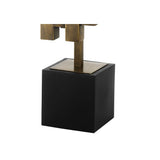 Vintage Brass Beau Rivage Table Lamp with Black Square Base and Shade