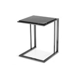 Bronze Elegance Cocktail Side Table with Black Marble Top