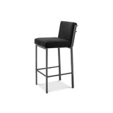 Scott Bar Stool: Black Velvet Seat with Bronze Finish