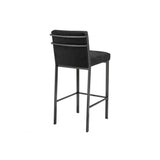 Scott Bar Stool: Black Velvet Seat with Bronze Finish
