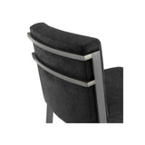 Scott Bar Stool: Black Velvet Seat with Bronze Finish
