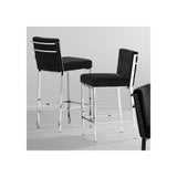 Scott Bar Stool: Black Velvet Seat with Bronze Finish