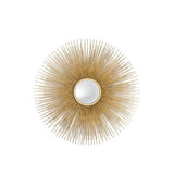 Sunburst Elegance Solaris Mirror, Gold Convex Design