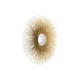 Sunburst Elegance Solaris Mirror, Gold Convex Design