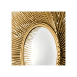 Sunburst Elegance Solaris Mirror, Gold Convex Design