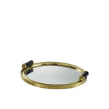 Grimoldi Luxe Polished Brass and Bevelled Mirror Tray