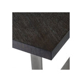 Industrial Charcoal Oak Dining Table with Black Nickel Frame, 250 cm