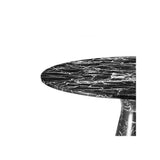 Turner Dining Table in Black Faux Marble with Elegant White Veining