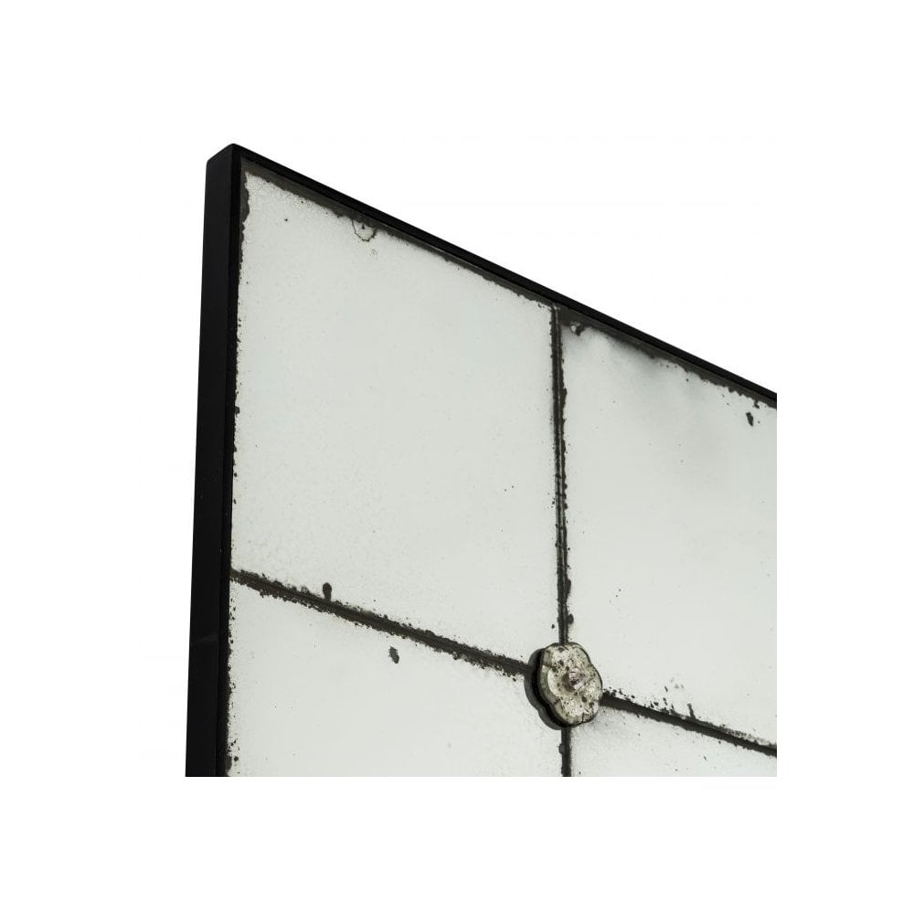 Antique Cedar Mirror with Weathered Glass Detail