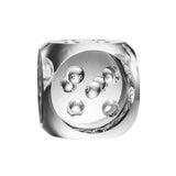 Crystal Glass Dice Decorative Set - Pair of Stylish Desk Accessories