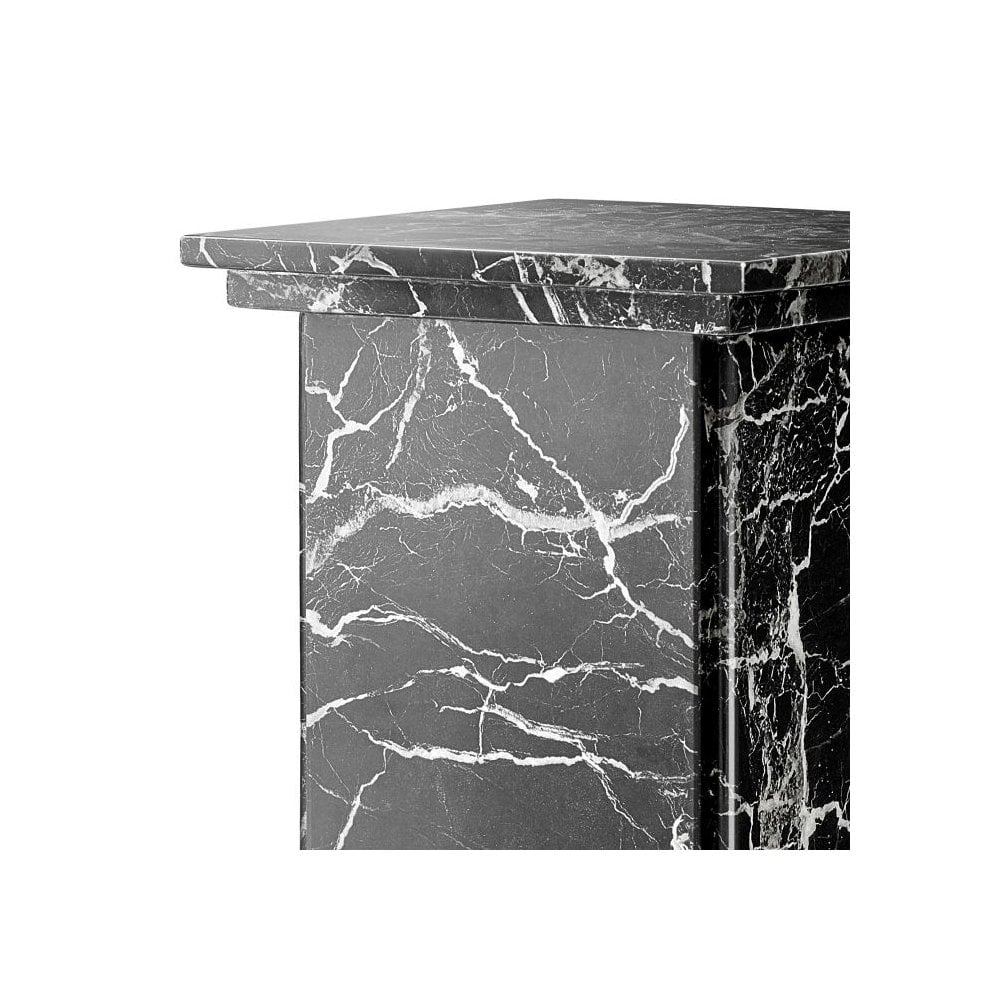 Caselli Black Faux Marble Pedestal Column