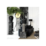 Caselli Black Faux Marble Pedestal Column