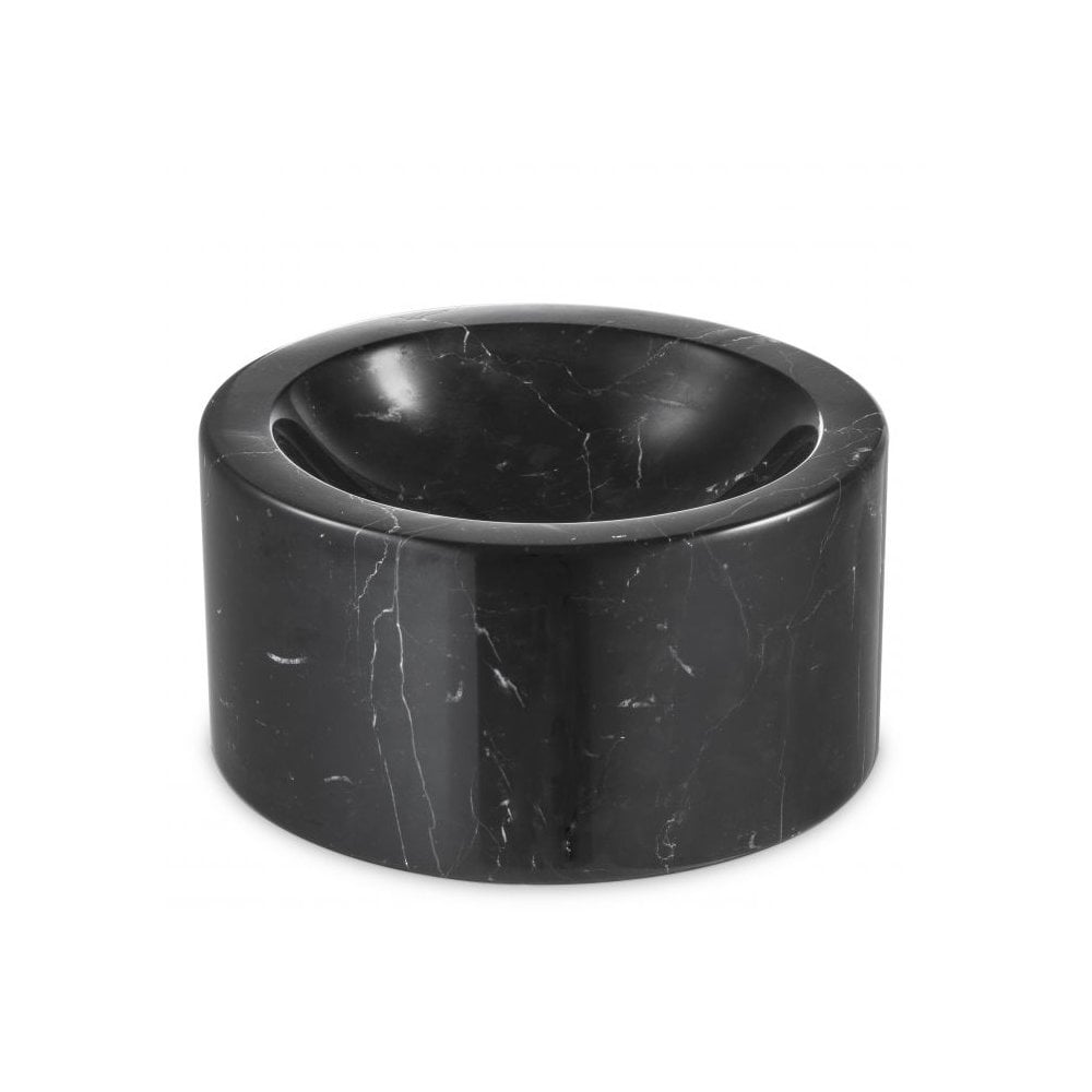 Elegant Black Marble Conex Bowl
