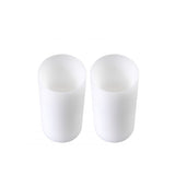 Set of 2 Elegant White Artificial Pillar Candles, 10cm x 21cm for Indoor Ambiance