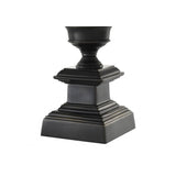 Elegant Gunmetal Bronze Hurricane Candle Holder with Clear Glass