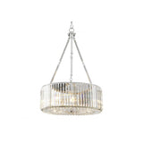 Infinity Chandelier, Nickel Finish with Crystal Glass Elegance