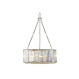 Infinity Chandelier, Nickel Finish with Crystal Glass Elegance