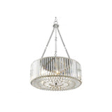 Infinity Chandelier, Nickel Finish with Crystal Glass Elegance
